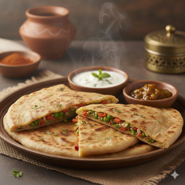 Mix Veg Tawa Paratha Special